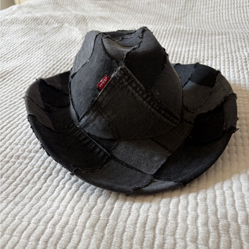 Levi’s Black Patchwork Denim Hat - Custom Made! Cowboy Carter Tour